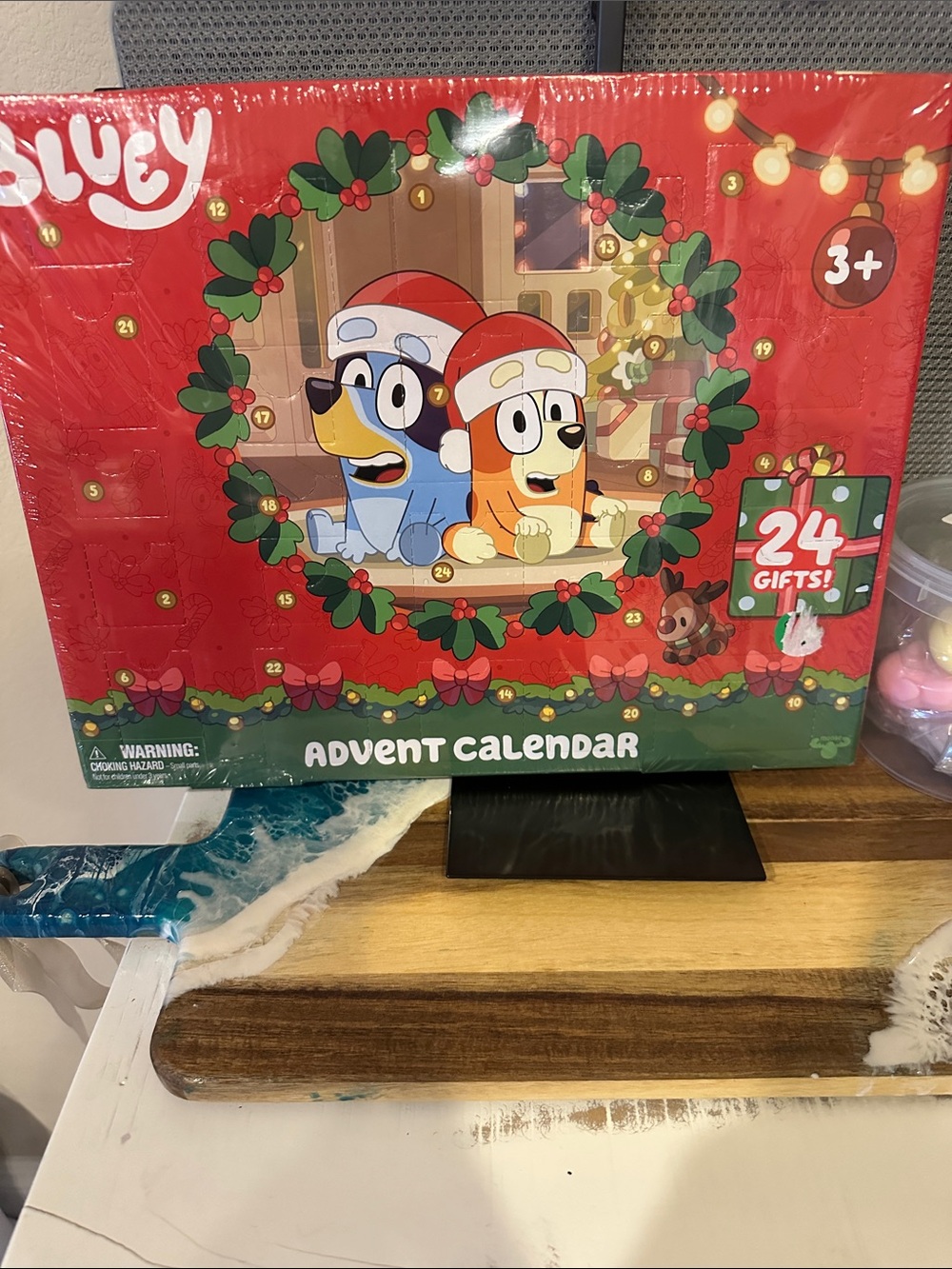 Bluey Advent Calendar - Red Holiday Countdown with 24 Surprises